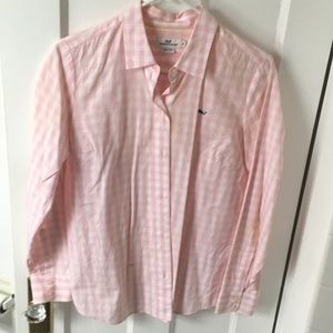 Vineyard Vines pink gingham button down
